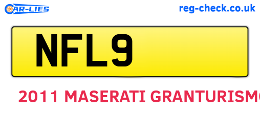 NFL9 are the vehicle registration plates.