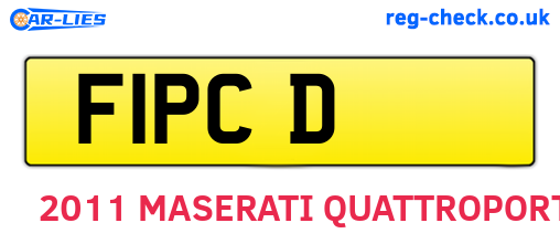 F1PCD are the vehicle registration plates.