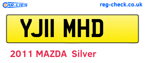 YJ11MHD are the vehicle registration plates.