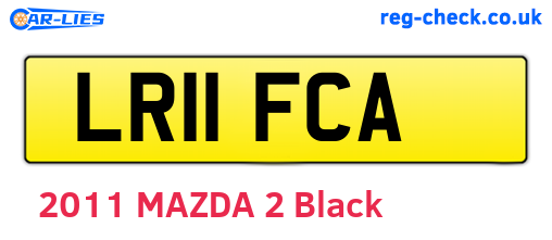 LR11FCA are the vehicle registration plates.