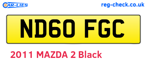 ND60FGC are the vehicle registration plates.