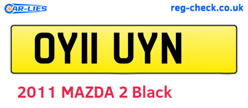 OY11UYN are the vehicle registration plates.