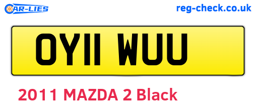 OY11WUU are the vehicle registration plates.