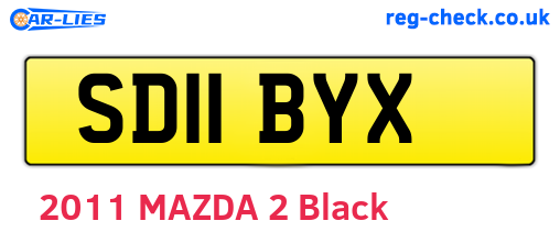 SD11BYX are the vehicle registration plates.
