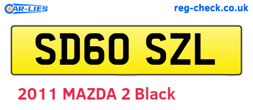SD60SZL are the vehicle registration plates.