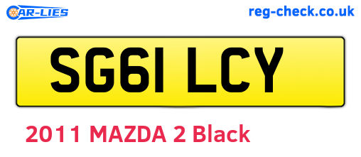 SG61LCY are the vehicle registration plates.
