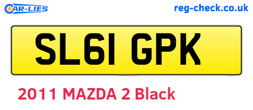 SL61GPK are the vehicle registration plates.