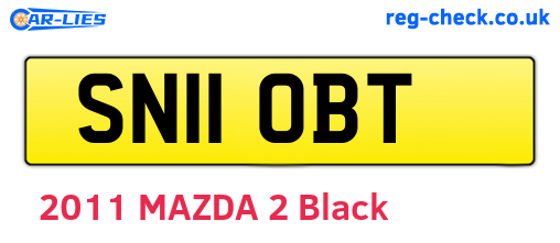 SN11OBT are the vehicle registration plates.