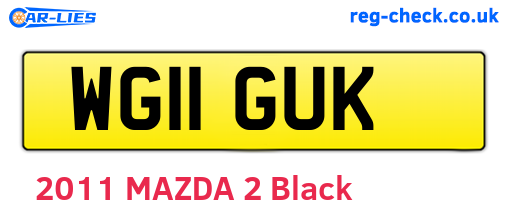 WG11GUK are the vehicle registration plates.