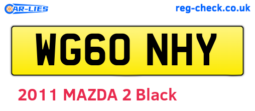 WG60NHY are the vehicle registration plates.