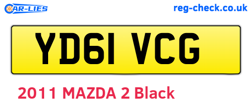 YD61VCG are the vehicle registration plates.