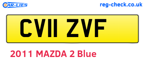 CV11ZVF are the vehicle registration plates.