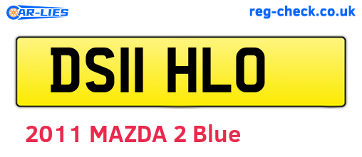 DS11HLO are the vehicle registration plates.