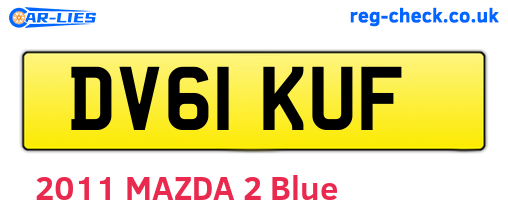 DV61KUF are the vehicle registration plates.