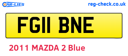 FG11BNE are the vehicle registration plates.