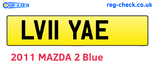 LV11YAE are the vehicle registration plates.