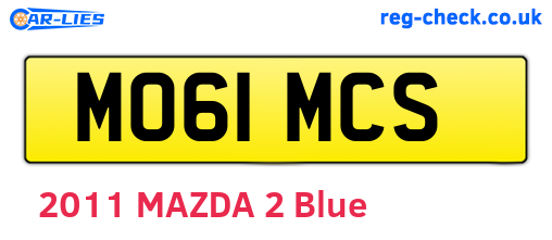 MO61MCS are the vehicle registration plates.