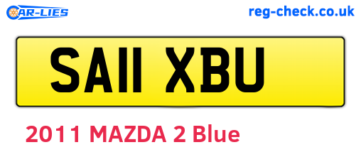 SA11XBU are the vehicle registration plates.
