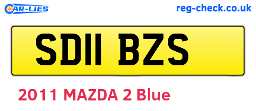 SD11BZS are the vehicle registration plates.