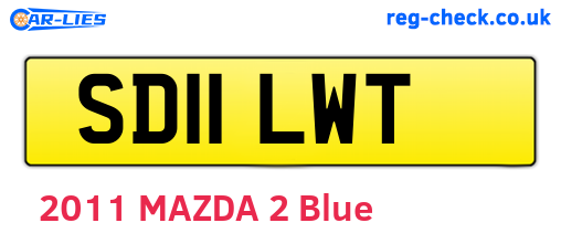 SD11LWT are the vehicle registration plates.