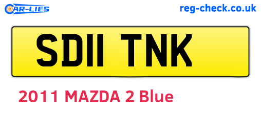 SD11TNK are the vehicle registration plates.