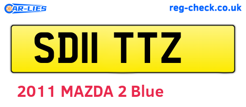 SD11TTZ are the vehicle registration plates.