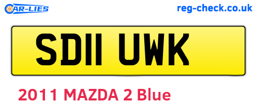 SD11UWK are the vehicle registration plates.