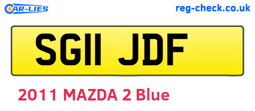 SG11JDF are the vehicle registration plates.