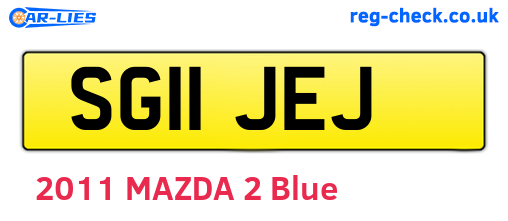 SG11JEJ are the vehicle registration plates.