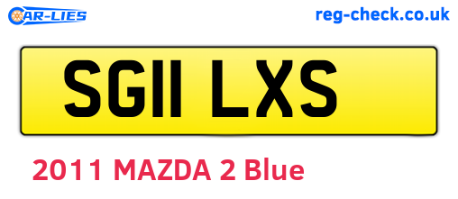 SG11LXS are the vehicle registration plates.