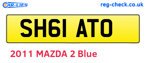 SH61ATO are the vehicle registration plates.