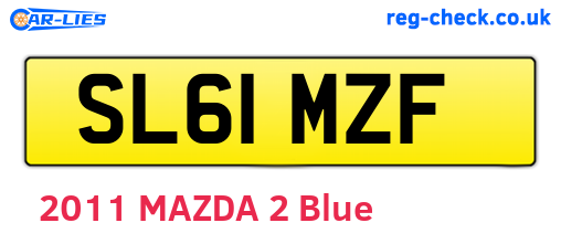 SL61MZF are the vehicle registration plates.