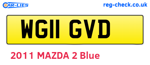 WG11GVD are the vehicle registration plates.