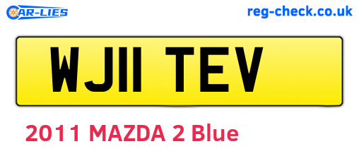 WJ11TEV are the vehicle registration plates.