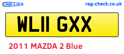 WL11GXX are the vehicle registration plates.