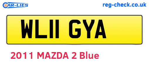 WL11GYA are the vehicle registration plates.