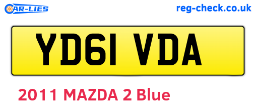 YD61VDA are the vehicle registration plates.