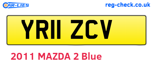 YR11ZCV are the vehicle registration plates.