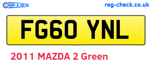 FG60YNL are the vehicle registration plates.