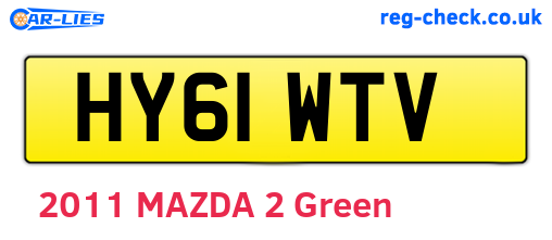 HY61WTV are the vehicle registration plates.
