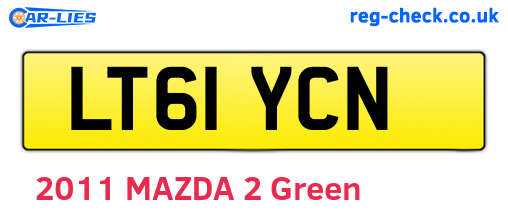 LT61YCN are the vehicle registration plates.
