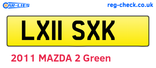 LX11SXK are the vehicle registration plates.