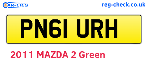 PN61URH are the vehicle registration plates.
