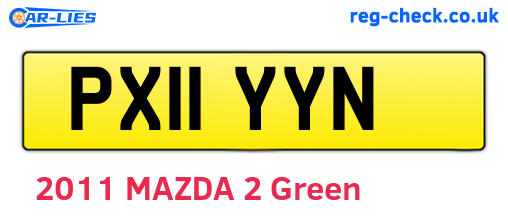 PX11YYN are the vehicle registration plates.