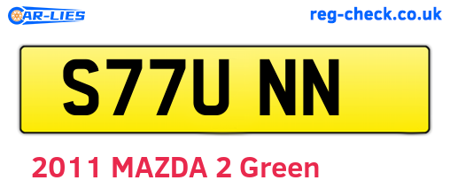 S77UNN are the vehicle registration plates.