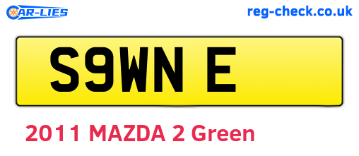 S9WNE are the vehicle registration plates.