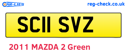 SC11SVZ are the vehicle registration plates.