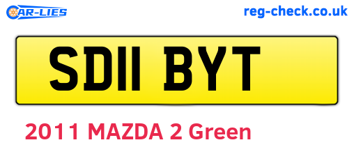 SD11BYT are the vehicle registration plates.