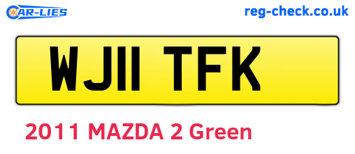 WJ11TFK are the vehicle registration plates.