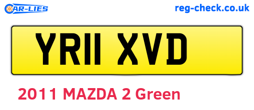 YR11XVD are the vehicle registration plates.
